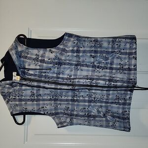 Christopher & Banks Navy Hooded Vest